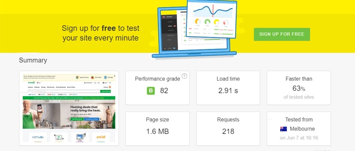 godaddy page loading speed review